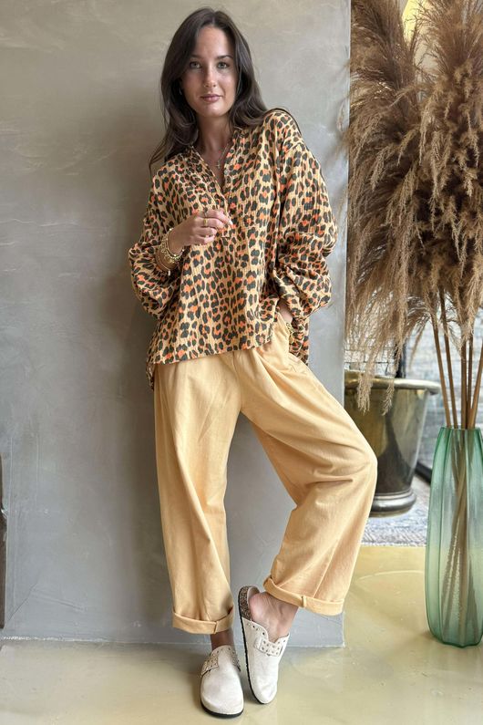 Lagen Seamed Tapered Barrel Pant Tuscan Sun